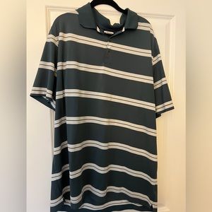 Nike gray/white stripe polo -xl